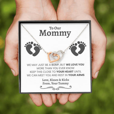 Tummy (Twins) Interlocking Hearts Necklace - Love You This Much